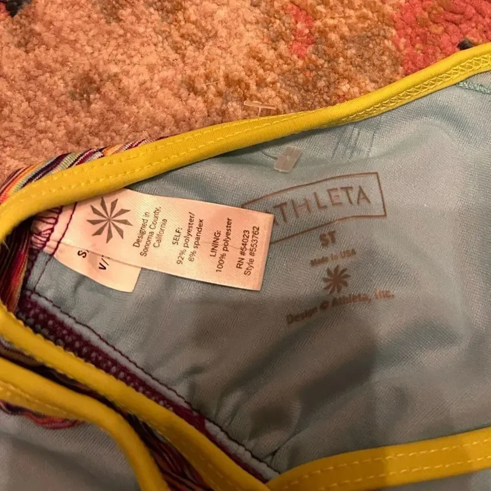 Athleta Multicolor One Piece with Yellow Accents